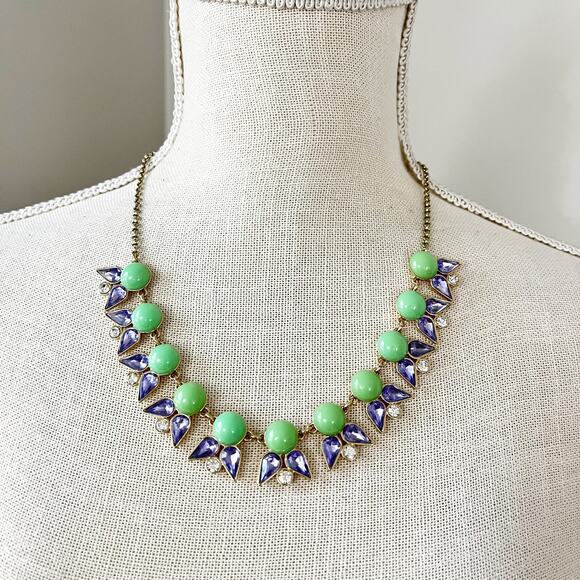 J. Crew Mint & Lavender Statement Necklace - Picture 5 of 8